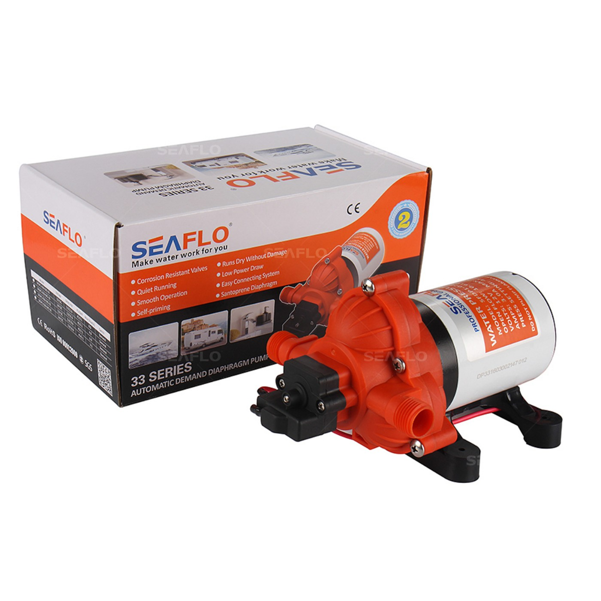 SeaFlo water pump, replacement pump for horse float, caravan and trailer water systems