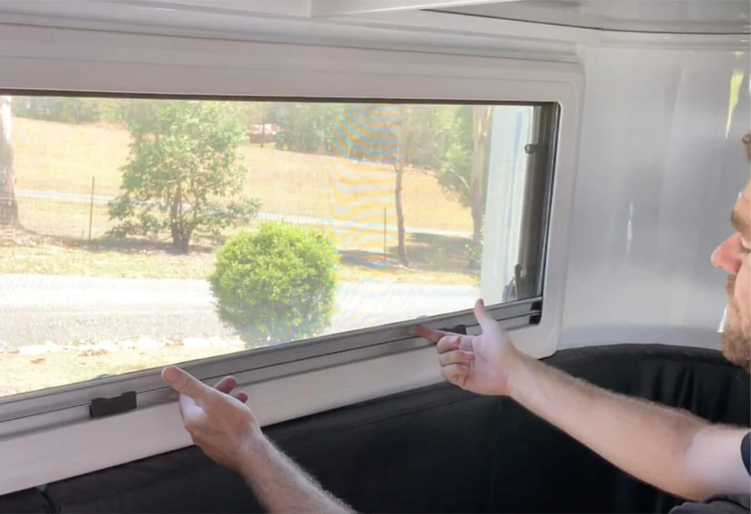 HOW TO OPEN AND CLOSE FRONT CARAVAN WINDOWS