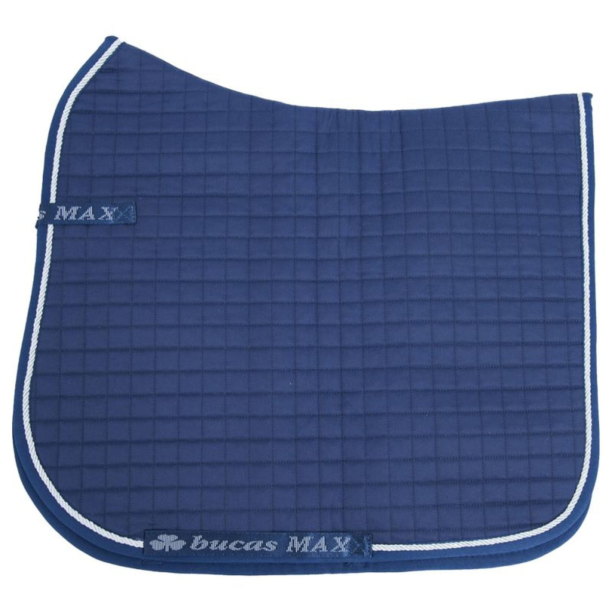 Bucas Max dressage saddle pad in navy with high density wadding, fits 17 to 18 inch saddles