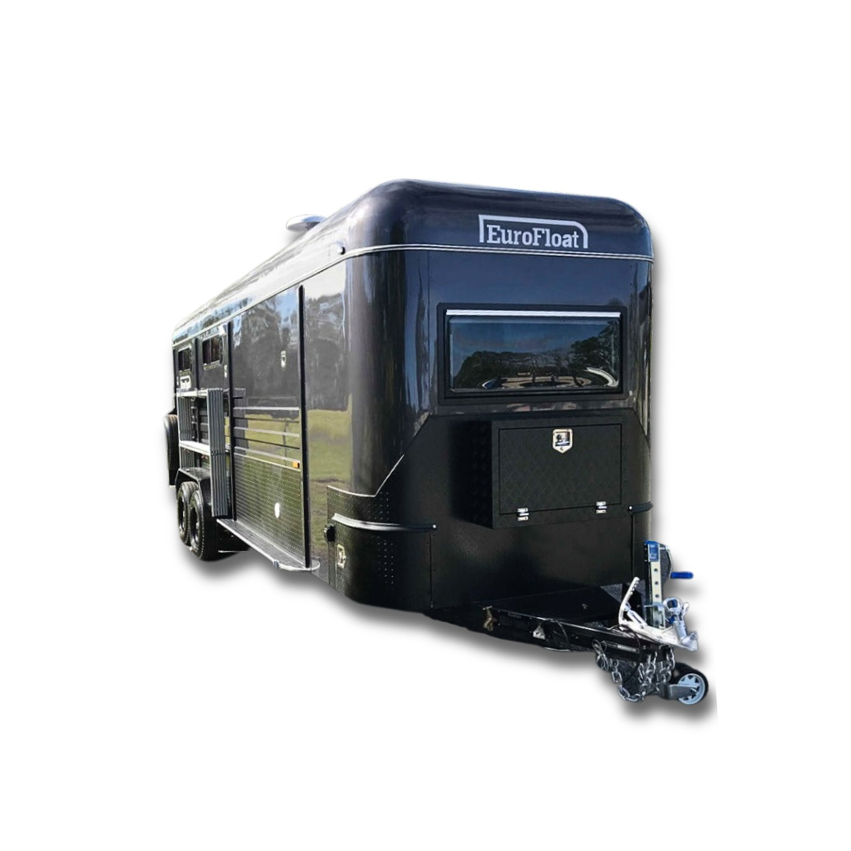 EuroFloat 3HAL Overnighter square nose horse float with kitchen, bunk beds, shower room and extended height bay