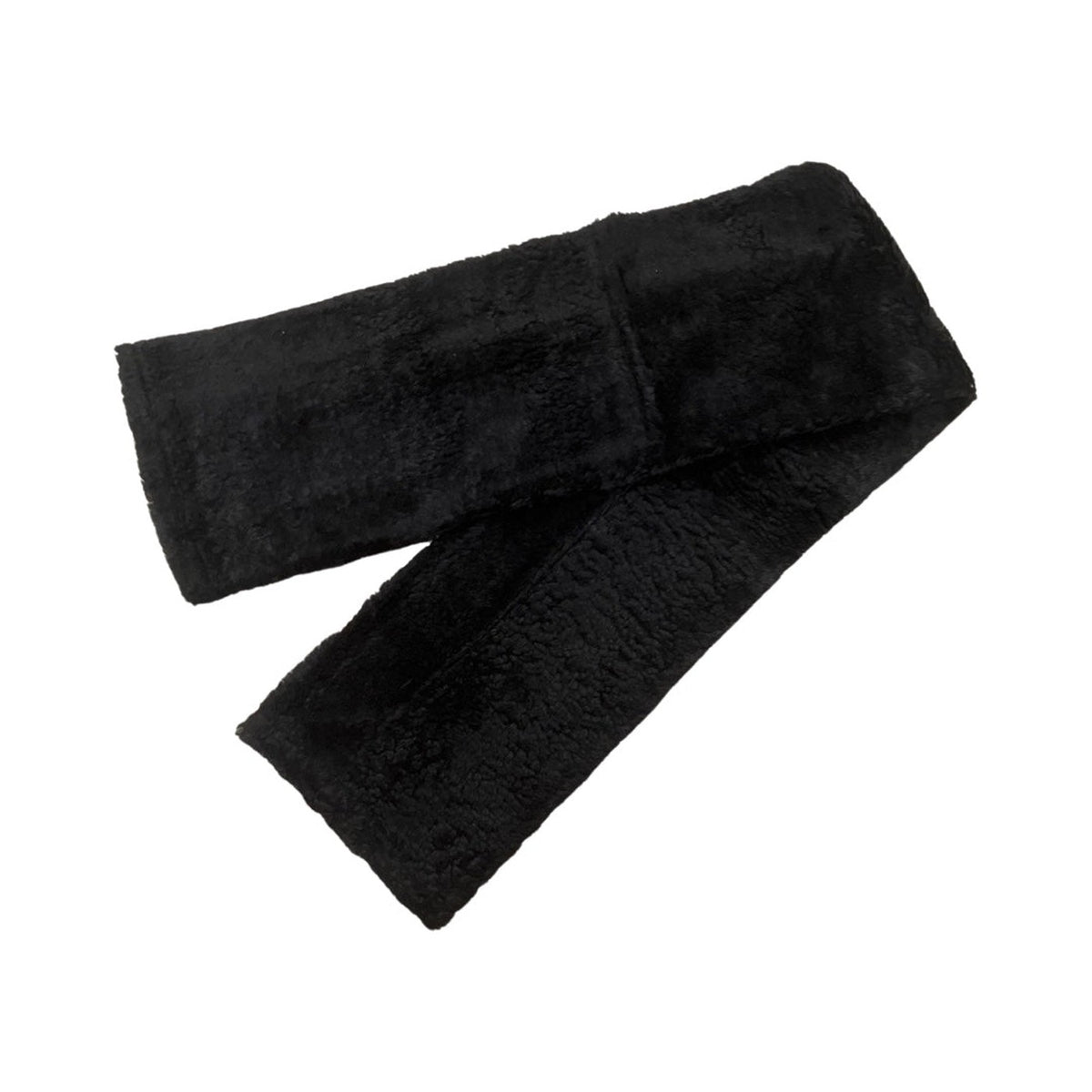 Black Eureka fleece girth tube, 1m long soft sleeve that slips over the girth to prevent galls
