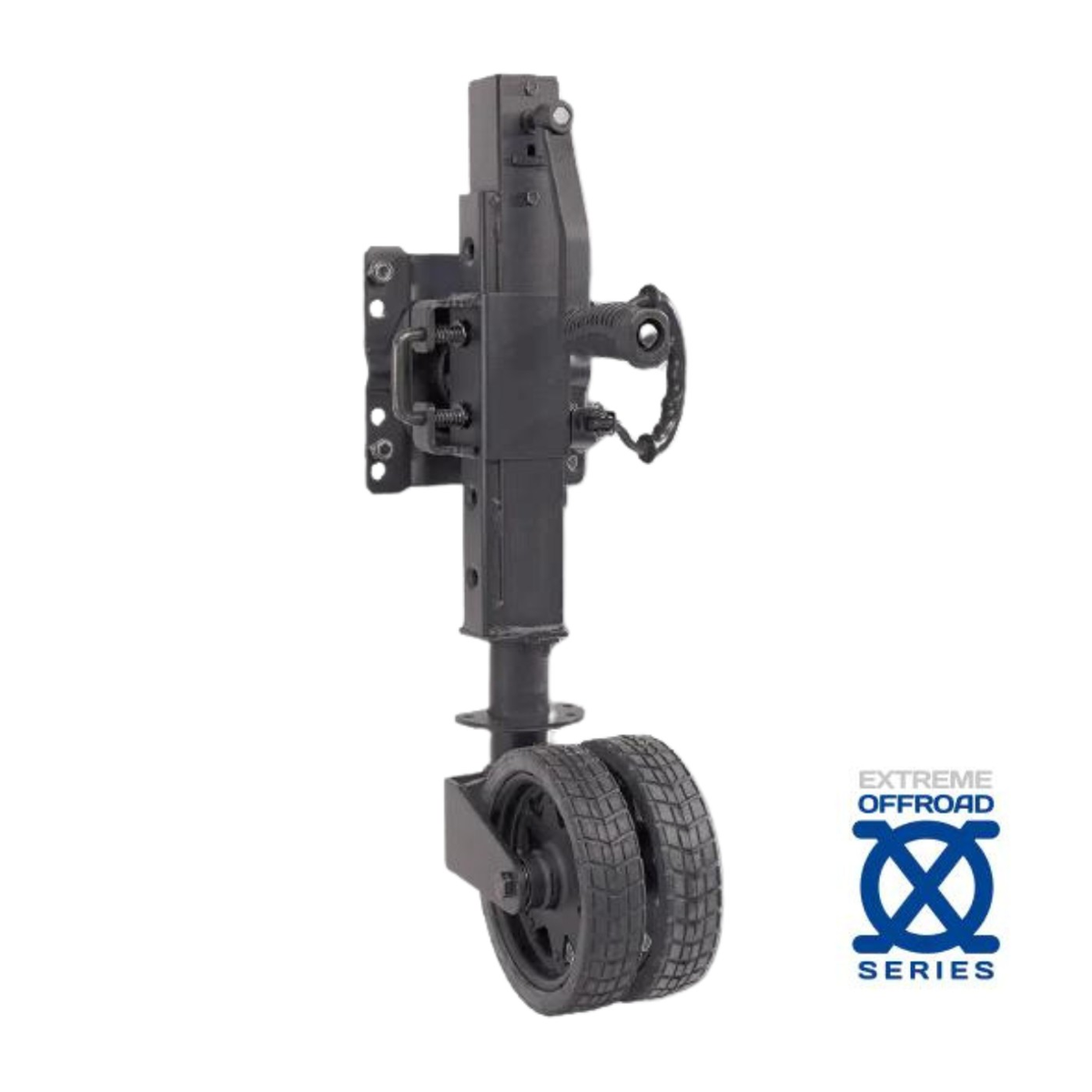 Ark XO750B jockey wheel in black, heavy duty trailer and horse float jockey wheel