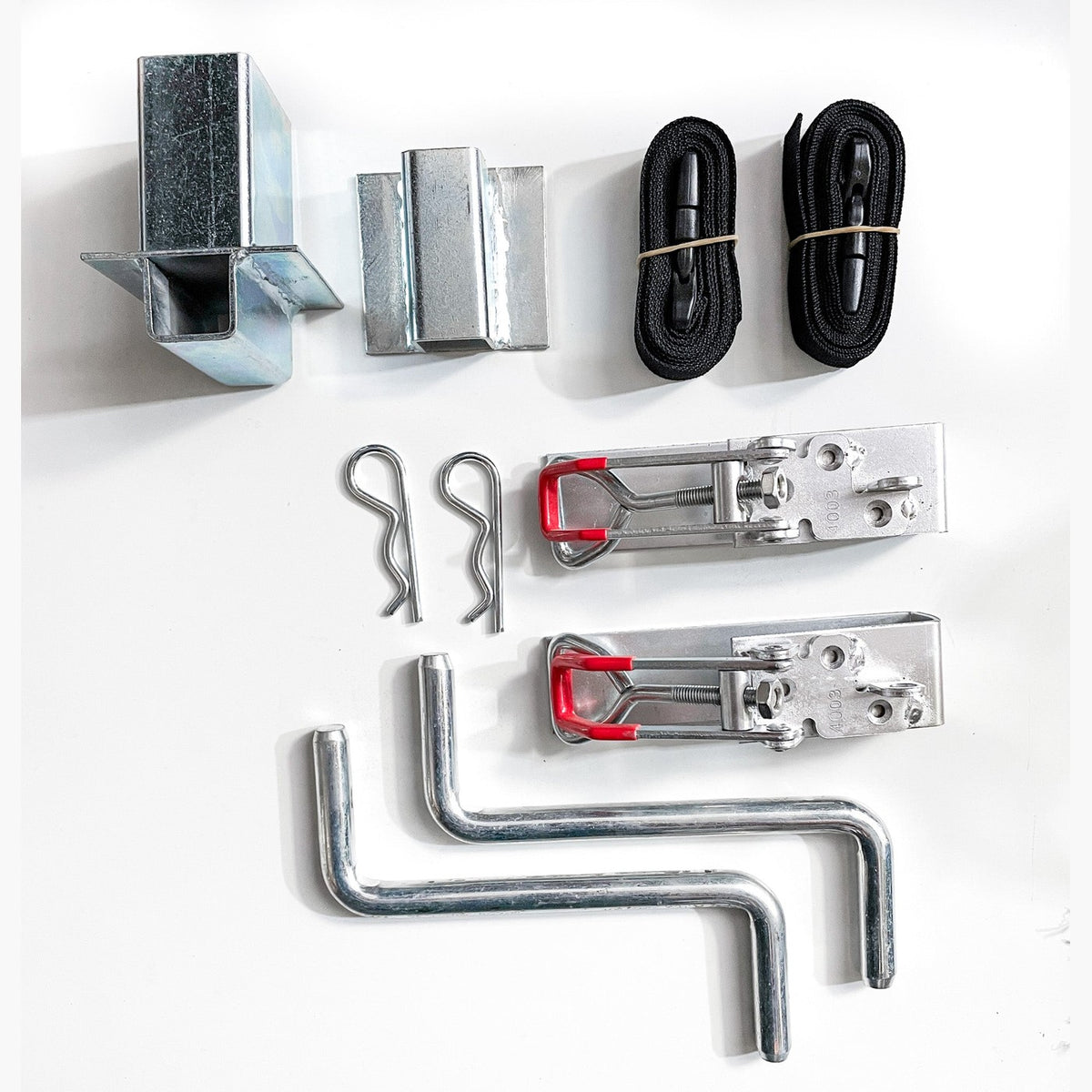 Horse yard mounting kit, replacement hardware fittings for portable yard panels on horse floats