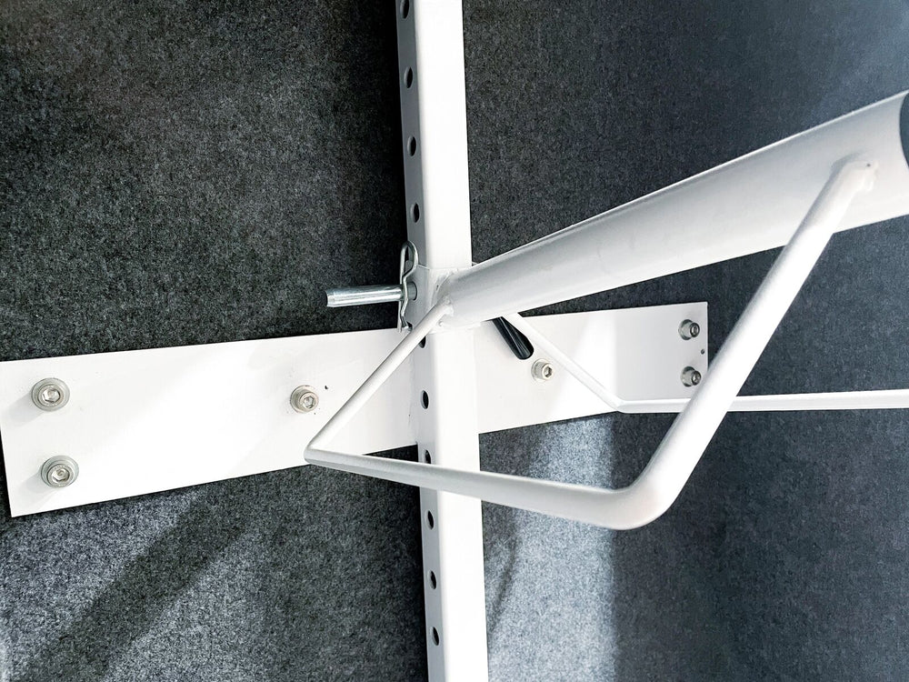 White Saddle Rack for Horse Float Tack Box