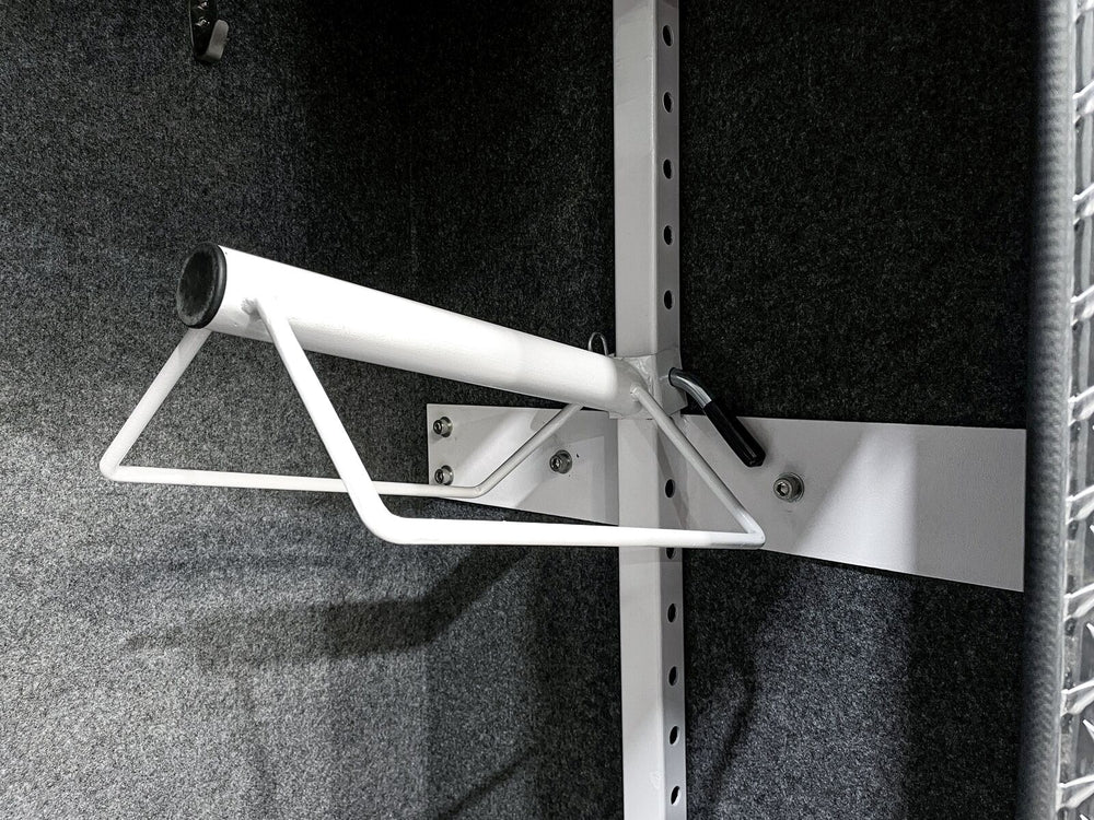 White Saddle Rack for Horse Float Tack Box